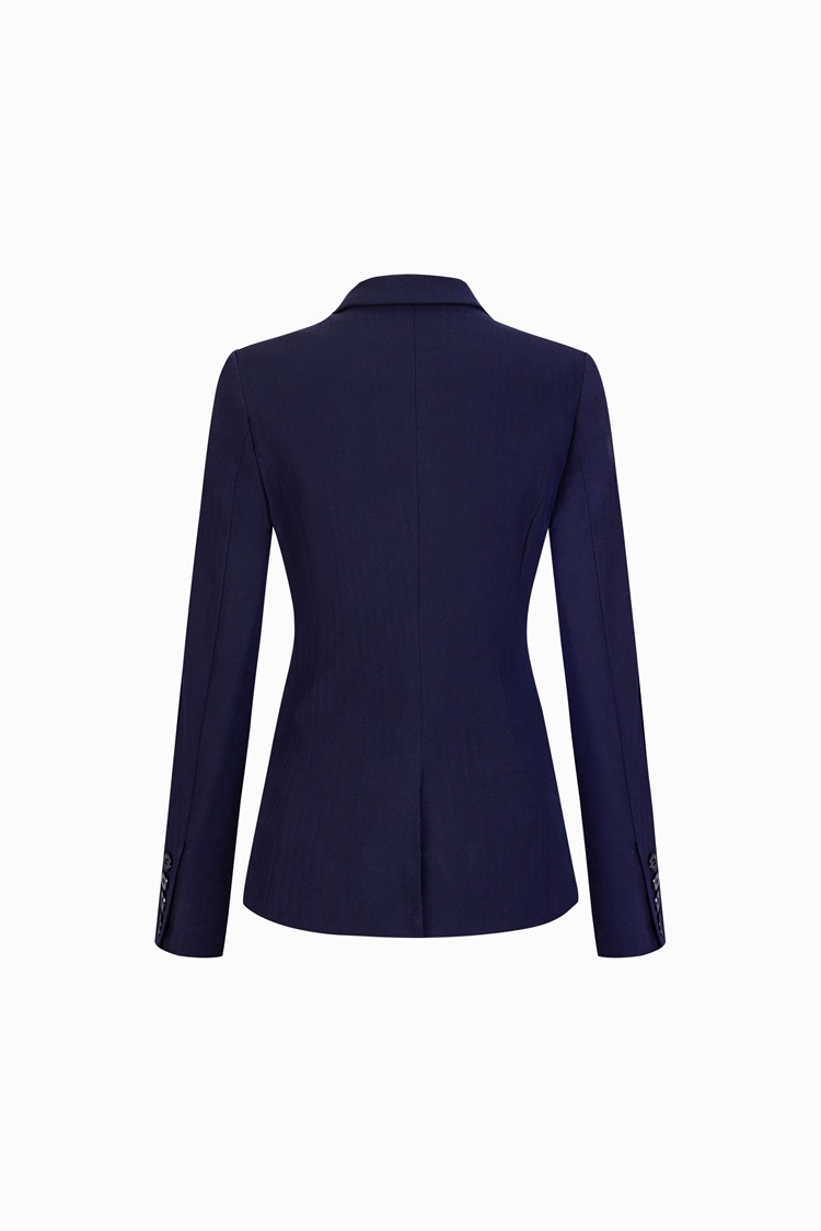 女士藏青色西装定制背面 女士藏青色西装定制背面