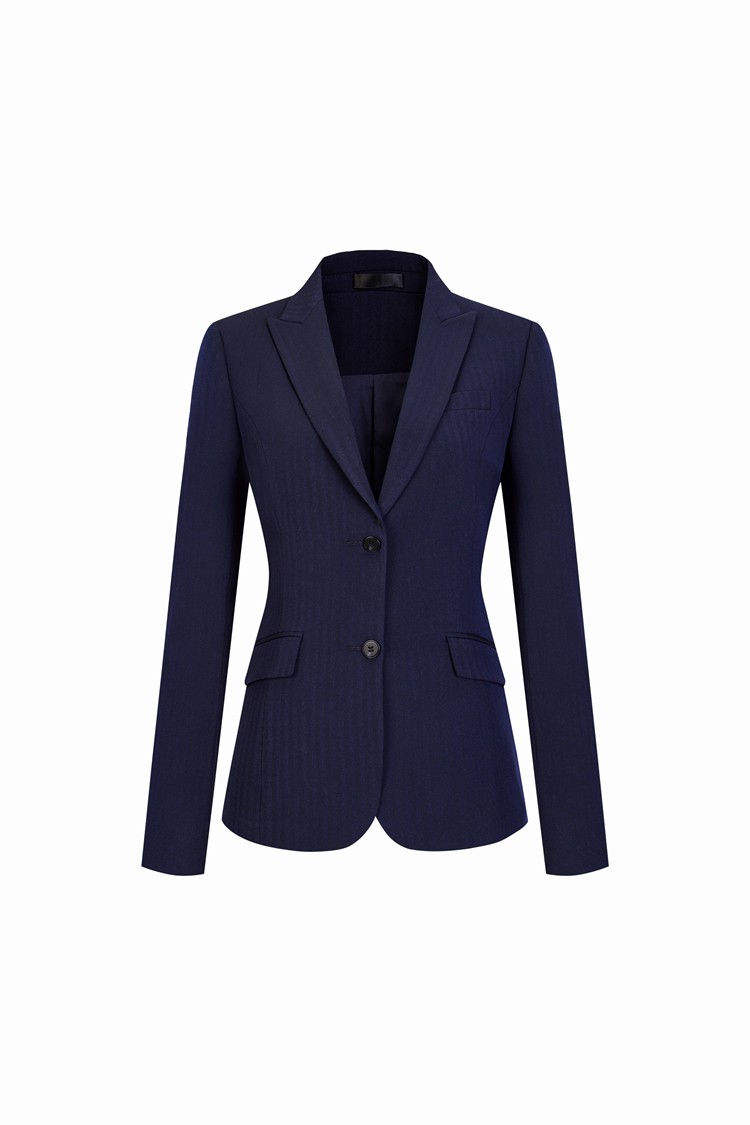 女士藏青色西装定制正面 女士藏青色西装定制正面