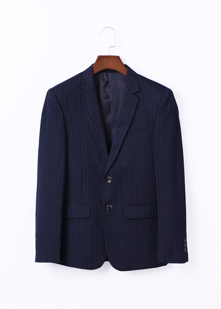 条纹职业装定制男款正面展示 条纹职业装定制男款正面展示